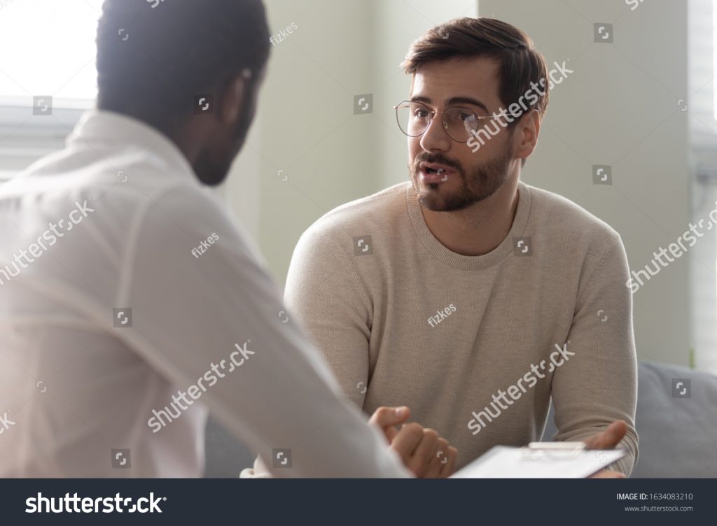 Support workers chatting